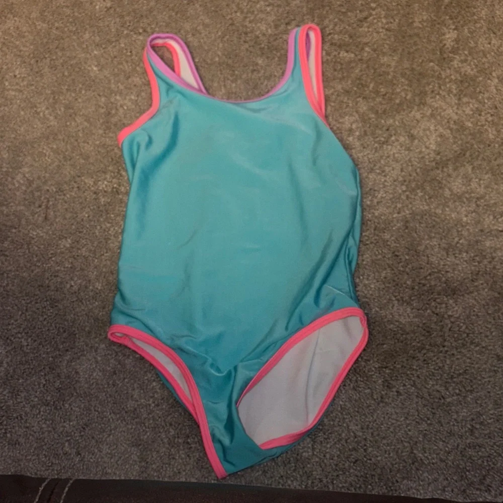 Cat & Jack Kids Swim One Piece - Blue and Pink new size M